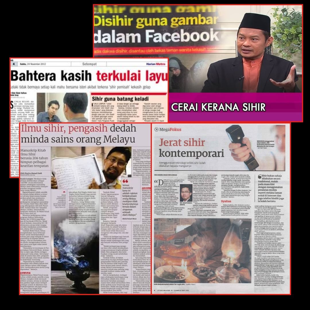 Keratan media berkaitan sihir dan perpecahan rumah tangga