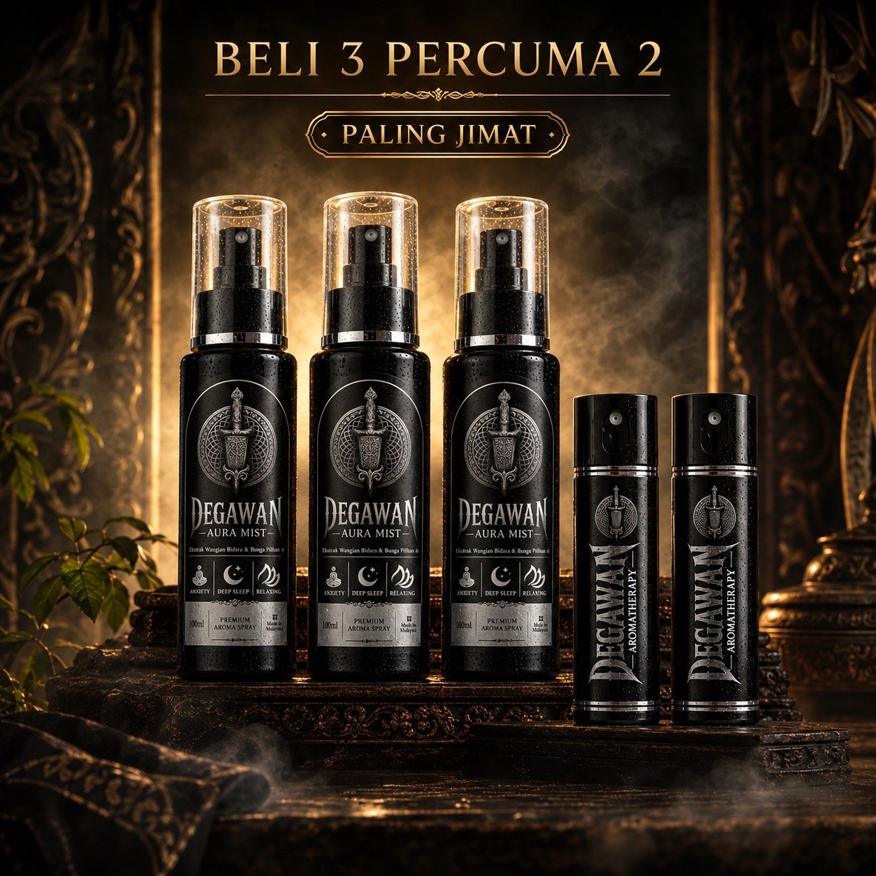 Pakej Beli 3 Percuma 2 Degawan Aura Mist dan Aromatherapy